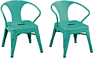 Ace Industrial Kid's Activity Chairs, Teal, Set Of 2 Chairs 1 thumbnail image