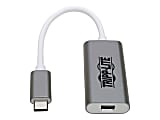 Tripp Lite USB C to Mini DisplayPort Adapter Converter Aluminum 4K 3.1 M/F USB-C USB Type-C - External video adapter - USB-C 3.1 - Mini DisplayPort - white, silver