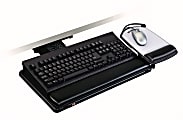 3M™ Underdesk Knob-Adjustable Keyboard Tray, Black, T32809