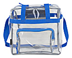Eastsport Clear Stadium Tote Bag, 12"H x 12"W x 6"D, Royal Blue 1 thumbnail image