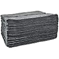 Hospeco TaskBrand® Universal Sorbent Pads, 15" x 18”, Gray, Pack Of 100 Pads