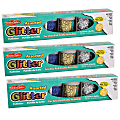 Charles Leonard Creative Arts Glitter Sets, Assorted Colors, 0.75 Oz, 6 Containers Per Pack, Set Of 3 Packs