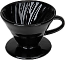 Mind Reader Ceramic Coffee Dripper, 3-3/4”H x 5-1/4”W x 4-1/2”D, Black