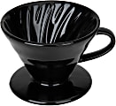 Mind Reader Ceramic Coffee Dripper, 3-3/4”H x 5-1/4”W x 4-1/2”D, Black 1 thumbnail image