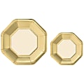 Amscan Octagonal Premium Plates, Vanilla Crème, 20 Plates Per Pack, Case Of 2 Packs 1 thumbnail image