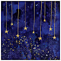 Amscan Midnight New Year's Eve 2-Ply Lunch Napkins, 6-1/2" x 6-1/2", Blue, 16 Napkins Per Pack, Case Of 5 Packs