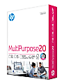 HP MultiPurpose20 Printer & Copy Paper, Ultra White, Letter (8.5" x 11"), 500 Sheets Per Ream, 20 Lb, 92 Brightness 1 thumbnail image