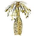 Amscan New Year's Champagne Bottle Centerpieces, 19" x 7", Gold, 1 Centerpiece Per Pack, Case Of 4 Packs 1 thumbnail image