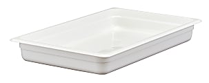 Cambro Camwear GN 1/1 Size 2" Food Pans, 2”H x 12-3/4”W x 20-7/8”D, White, Set Of 6 Pans