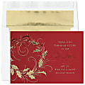 Custom Embellished Holiday Cards And Foil Envelopes, 7-7/8" x 5-5/8", Respectful Appreciation, Box Of 25 Cards
