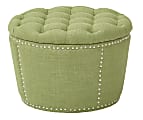 OSP Accents Lacey Tufted Storage Ottoman Set, Milford Grass