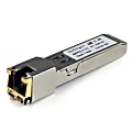 StarTech.com Cisco SFP-GE-T Compatible SFP Module - 1000BASE-T Copper SFP Transceiver - Lifetime Warranty - 1 Gbps - Maximum Transfer Distance: 100 m (328 ft) - 100% compatibility with Cisco SFP-GE-T guaranteed - StarTech.com lifetime warranty