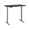 Bush Business Furniture Move 60 Series 48"W x 24"D Height Adjustable Standing Desk, Mocha Cherry/Cool Gray Metallic, Premium Installation