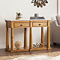 Southern Enterprises Grandview Console Table, Rectangle, Faux Marble/Glazed Pine