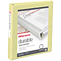 Office Depot® Durable View Binder, 1" Round Rings (175 Sheet Capacity), Yellow, 1 Binder 1 thumbnail image