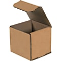 Partners Brand Corrugated Mailers, 3" x 3" x 3", Kraft, Pack Of 50