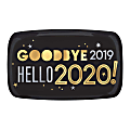 Amscan New Year's Hello 2020 Coupe Platters, 11" x 18", Multicolor, Set Of 3 Platters 1 thumbnail image