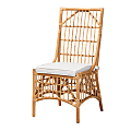 bali & pari Rose Rattan Dining Chair, White/Natural Brown