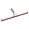 Gritt Commercial Window Squeegee With Double Natural Rubber Blade, 14”, Orange/Silver