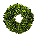 Nearly Natural Eucalyptus 25”H Artificial Wreath, 25”H x 25”W x 5”D, Green