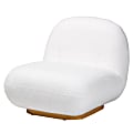 Baxton Studio Paiva Accent Chair, White/Brushed Gold