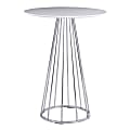 LumiSource Canary Counter Table, 36"H x 27"W x 27"D, White/Chrome 1 thumbnail image