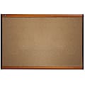 Quartet® Select Prestige™ Color Cork Bulletin Board, 48" x 36", Aluminum Frame With Light Cherry Finish 1 thumbnail image