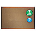 Quartet® Select Prestige™ Color Cork Bulletin Board, 48" x 36", Aluminum Frame With Light Cherry Finish