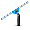 Gritt Commercial Swivel Window Squeegee With Quick Release, 14” x 1”, Black/Blue 1 thumbnail image