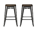 DHP Fusion Backless Counter Stool, Charcoal