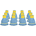 Genuine Joe Wide Band Small Mophead - Rayon, Cotton - Blue - 12 / Carton 1 thumbnail image