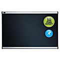 Quartet® Prestige™ Select Black Embossed Foam Bulletin Board, 24" x 36", Aluminum Frame With Silver Finish 1 thumbnail image