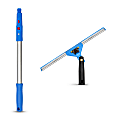 Gritt Commercial Swivel Window Squeegee With Quick Release, 20” x 14”, Black/Blue 1 thumbnail image