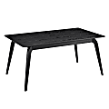 Eurostyle Lawrence Extendable Dining Table, 30”H x 82-1/2”W x 35-1/2”D, Matte Black