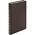 Samsill Vintage Hardbound Journal - 100 Sheets - 200 Pages - 8.25" x 5.3"0.6" - Black, Brown Cover - Polyvinyl Chloride (PVC) Cover - Hard Cover, Ribbon Marker, Acid-free Paper, Durable Cover, Smooth - 1 Each