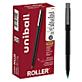 uni-ball® Rollerball™ Pens, Micro Point, 0.5 mm, 80% Recycled, Black Barrel, Green Ink, Pack Of 12 Pens 1 thumbnail image