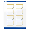 Avery® Print-To-The-Edge Labels With Sure Feed® Technology, S00-DMP-PRWGP10, Rectangle, 2"x3", Glossy White, Preprinted Double Gold Border with Florals Design, Pack Of 80 1 thumbnail image