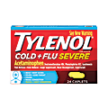 Tylenol Cold + Flu Severe Caplets, Box Of 24 Caplets