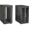 Black Box Elite EC24U3032TPMSMNK Rack Cabinet - For Server, PDU - 24U Rack Height - Black - Plexiglas, Mesh, Steel - TAA Compliant