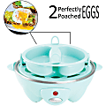 Brentwood TS-1045BL Electric 7 Egg Cooker with Auto Shut Off, Blue - 360 W - Blue 1 thumbnail image