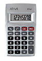 Ativa® 8-Digit Handheld Calculator, 4.05"H x 2.36"W x 0.32"D, Silver 1 thumbnail image