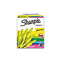 Sharpie® Accent® Tank Highlighters, Fluorescent Yellow, Pack Of 36