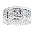 Lalia Home Glam 2-Light Round Flush-Mount Light, Chrome/Crystal 1 thumbnail image