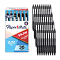 Paper Mate® InkJoy™ 300 RT Retractable Pens, Medium Point, 1.0 mm, Clear Barrel, Black Ink, Pack Of 36