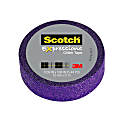 Scotch® Expressions Glitter Tape, 0.59" x 196", Bright Violet