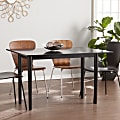 Southern Enterprises Carlow Flip-Top Convertible Console-To-Dining Table, Rectangular, Black