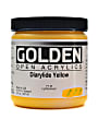 Golden OPEN Acrylic Paint, 8 Oz Jar, Diarylide Yellow