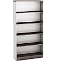 Boss Office Products Simple System 71"H 5-Shelf Bookcase, Driftwood/White 1 thumbnail image