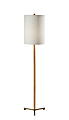 Adesso® Maddox Floor Lamp, 62-1/2"H, White/Natural