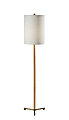 Adesso® Maddox Floor Lamp, 62-1/2"H, White/Natural